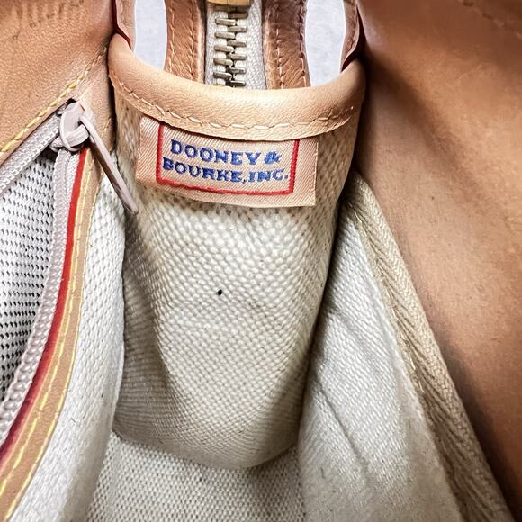 Dooney & Bourke Wayfarer Pink Tan Canvas Monogram Crossbody Bag Satchel - Picture 9 of 16